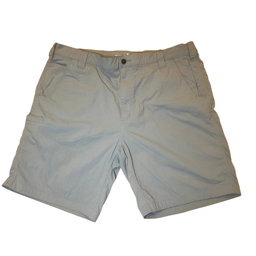 Carhartt Mens Relaxed Fit Ripstop Cargo Shorts Gray Size 40 Workwear Utility